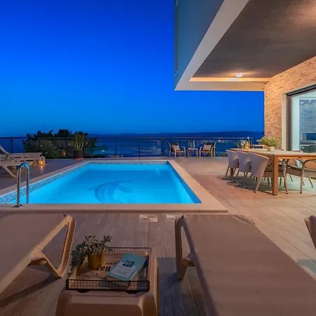 Seaview Matea With 4 En-suite Bedrooms, Whirlpool, Sauna, Private Pool Villa Lokva Rogoznica